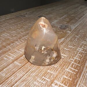 Flower agate crystal flame Freeform